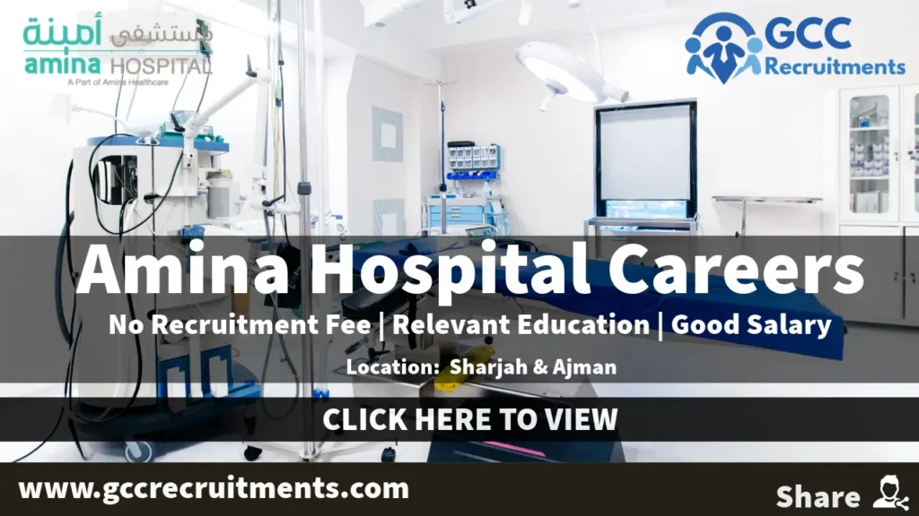 Amina Hospital Careers in Ajman: Nursing and Doctor Vacancies