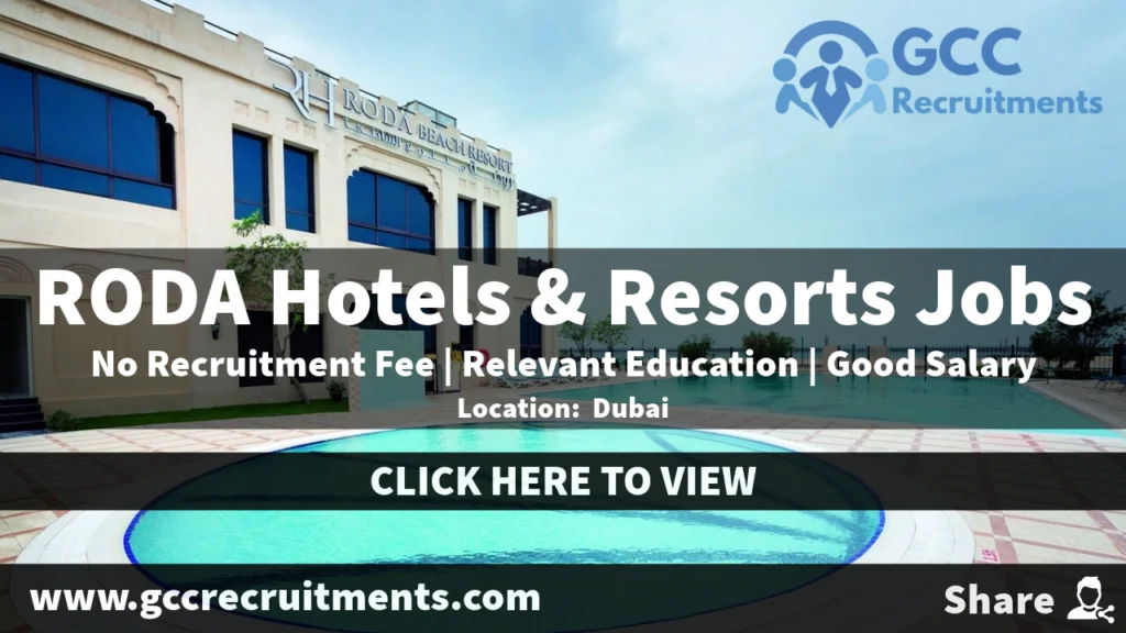 RODA Hotels & Resorts Careers: New Job Opportunities 