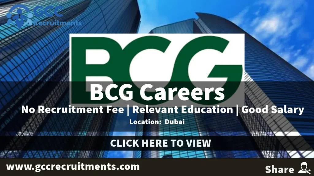 BCG Careers in Dubai: Latest Job Vacancies in UAE