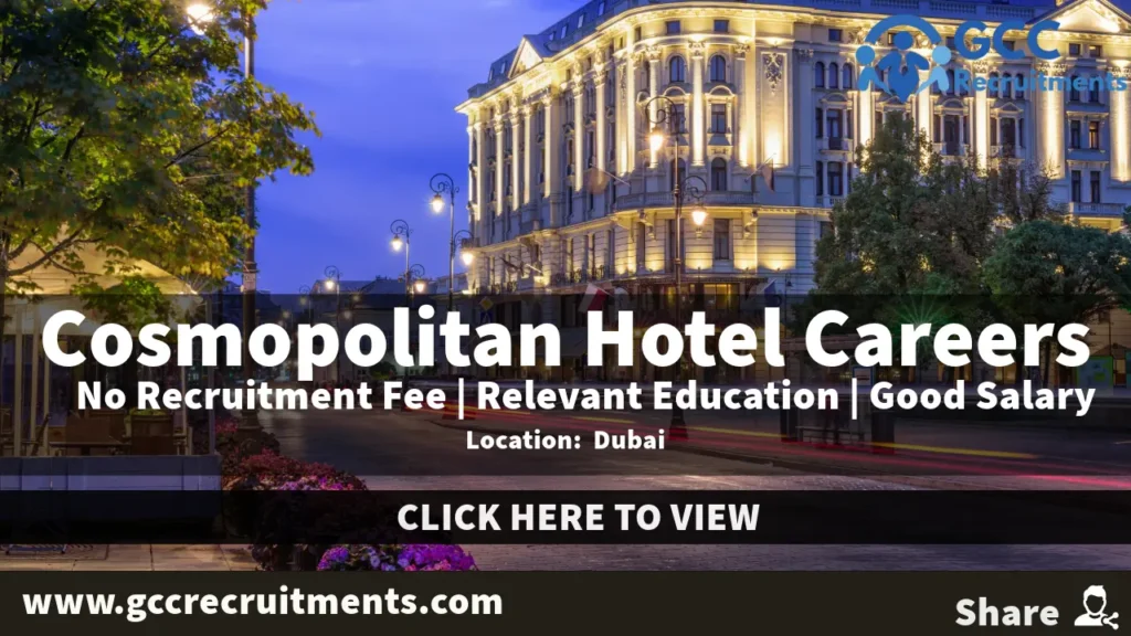 Cosmopolitan Hotel Careers in Dubai