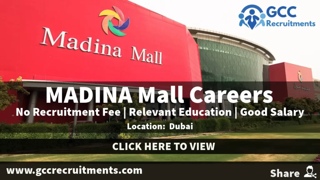 MADINA Mall Careers in Dubai: New Openings in UAE