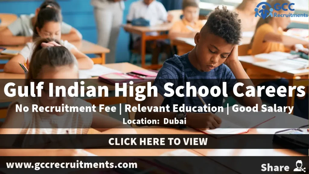 Latest Gulf Indian High School Careers in Dubai